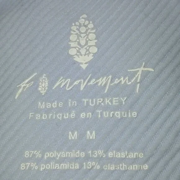 Free People Movement Throw Pastel Blue High Waist Cropped Leggings - Picture 6 of 7